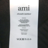 AMI Paris Ami de Coeur Embroidered Cardigan Dark Brown Cashmere-Wool Size Medium