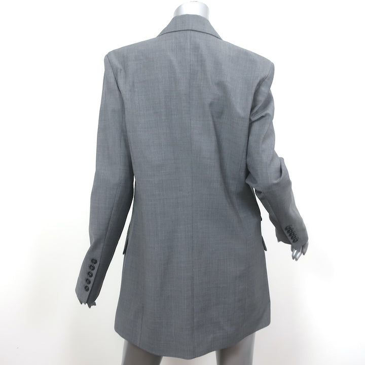 G. Label by Goop Blazer Gray Stretch Wool Size 10 One-Button Jacket