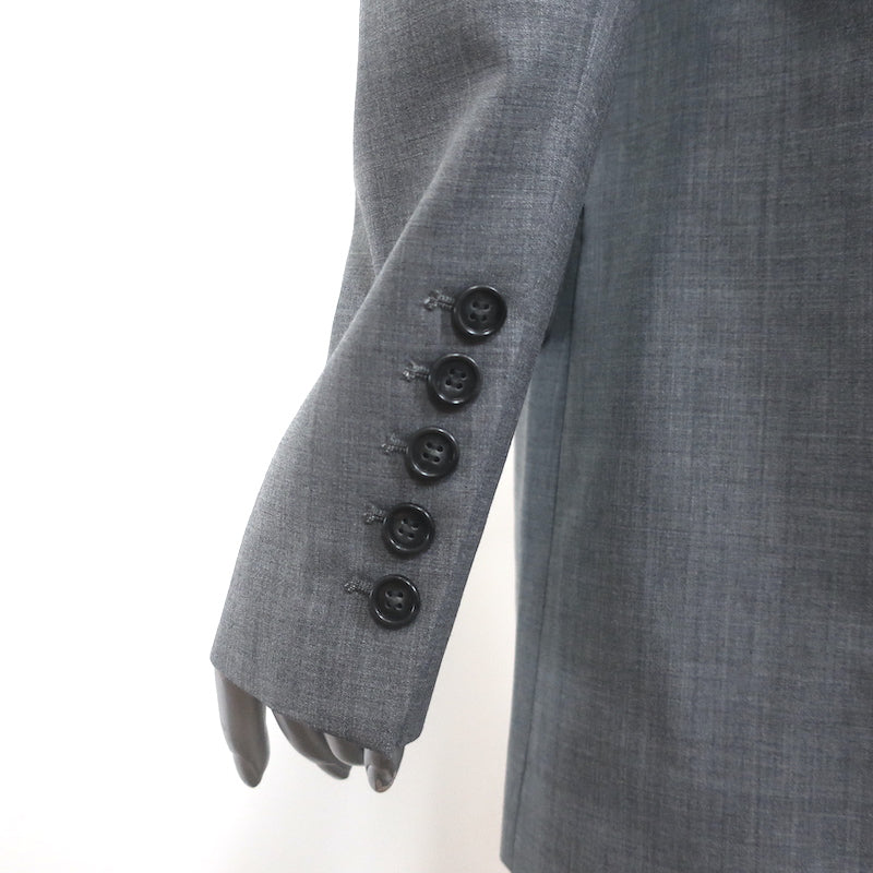 G. Label by Goop Blazer Gray Stretch Wool Size 10 One-Button Jacket