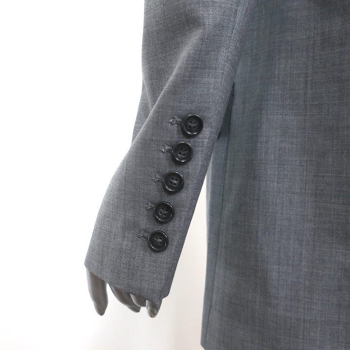G. Label by Goop Blazer Gray Stretch Wool Size 10 One-Button Jacket