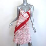 Altuzarra Kleber Layered Fishnet Long Sleeve Dress Black/Red Size 36