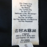 L'Agence Kenzie Double Breasted Blazer Black Stretch Suiting Size 4