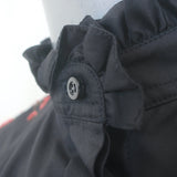 Christian Dior Butterfly Beaded & Embroidered Ruffle Neck Shirt Black Size US 6