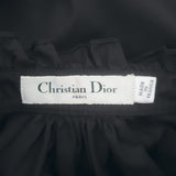 Christian Dior Butterfly Beaded & Embroidered Ruffle Neck Shirt Black Size US 6