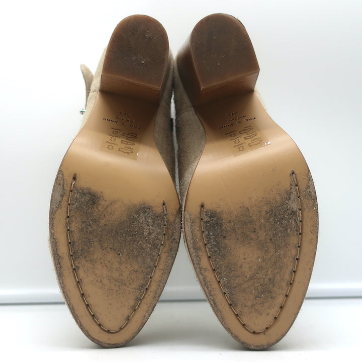 Rag &amp; Bone Harrow Ankle Boots Stucco Suede Size 37.5 High Heel Booties