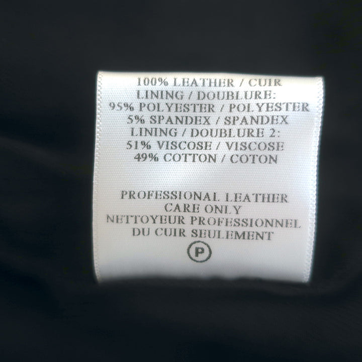 A.L.C. Blake Studded Leather Biker Jacket Black Size 6