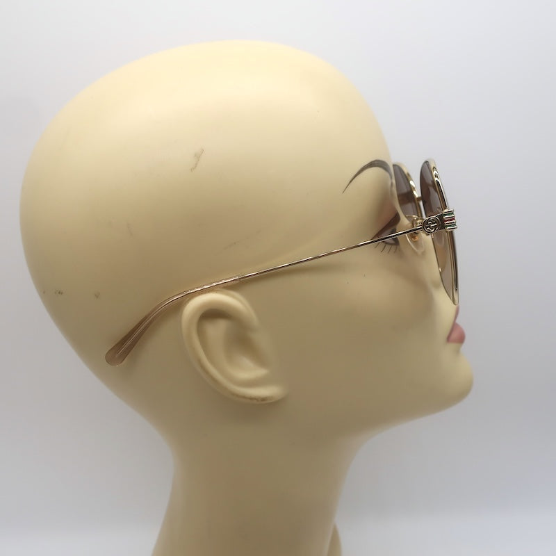 Gucci Not A Fork Oversized Square Sunglasses Gold 62mm GG282SA 003