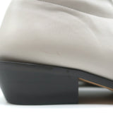 Tibi Leo Stretch Faux Leather Pointed Toe Boots Gray Size 38