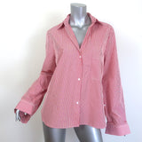 TWP Next Morning Shirt Red/White Striped Cotton Size Extra Small/Small