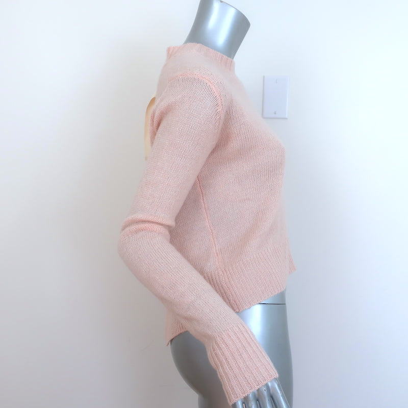 Derek Lam 10 Crosby Open-Back Sweater Pink Cashmere-Blend Size Extra Small