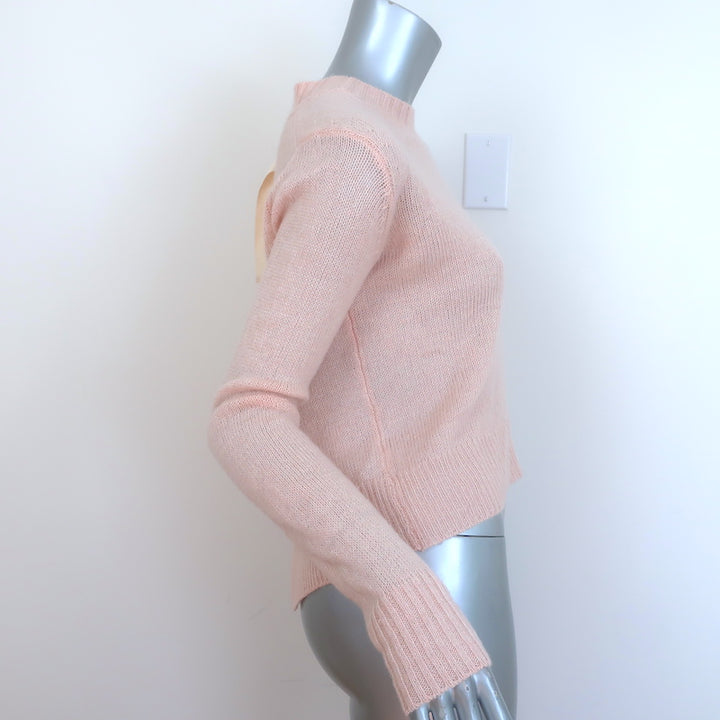 Derek Lam 10 Crosby Open-Back Sweater Pink Cashmere-Blend Size Extra Small