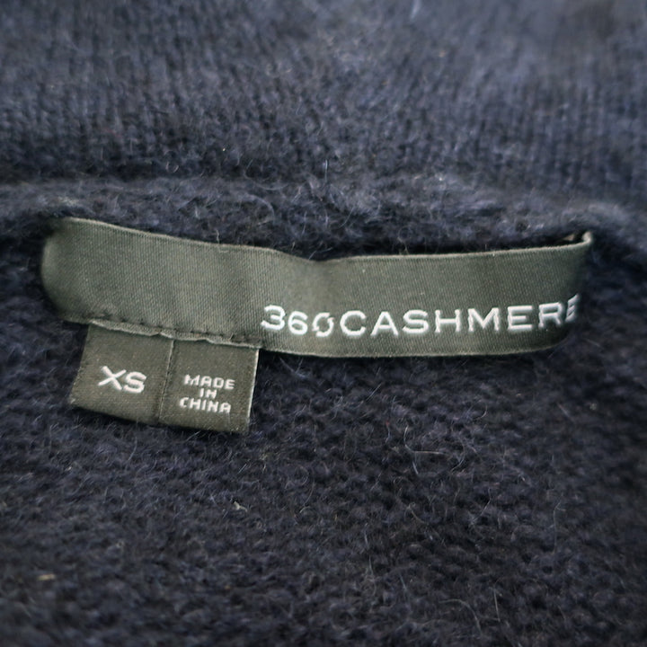 360 Cashmere Hooded Sweater Navy Cashmere Size Extra Small