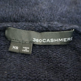360 Cashmere Hooded Sweater Navy Cashmere Size Extra Small