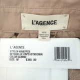 L'Agence Seychelle Lace Cropped Shirt Almond Size Medium Long Sleeve Top NEW