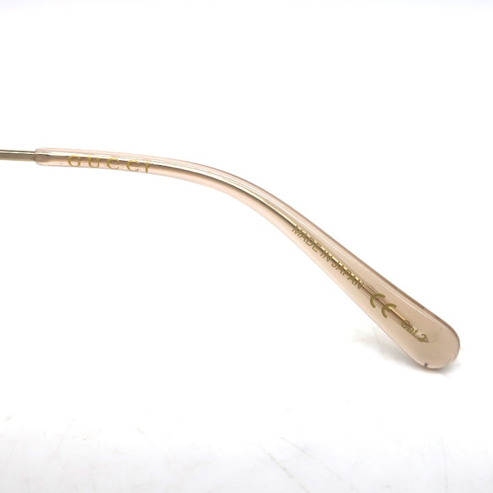 Gucci Not A Fork Oversized Square Sunglasses Gold 62mm GG282SA 003