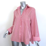 TWP Next Morning Shirt Red/White Striped Cotton Size Extra Small/Small