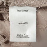 L'Agence Seychelle Lace Cropped Shirt Almond Size Medium Long Sleeve Top NEW