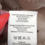 L'Agence Seychelle Lace Cropped Shirt Almond Size Medium Long Sleeve Top NEW