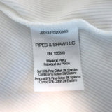 Veronica Beard Cathie Ruffle Top White Ribbed Stretch Cotton Size Medium NEW