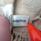 L'Agence Seychelle Lace Cropped Shirt Almond Size Medium Long Sleeve Top NEW