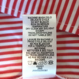 TWP Next Morning Shirt Red/White Striped Cotton Size Extra Small/Small