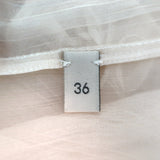 Gucci Tie-Neck Ruffled Chiffon Blouse Ivory Size 36 Long Sleeve Button-Up Top