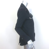 Veronica Beard Hadley Scuba Moto Jacket Dark Navy Size 6