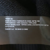 Theory Tipped Cashmere Crewneck Cardigan Black Size Small