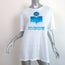 Isabel Marant Etoile Zewel Metallic Logo T-Shirt White Linen Size Large