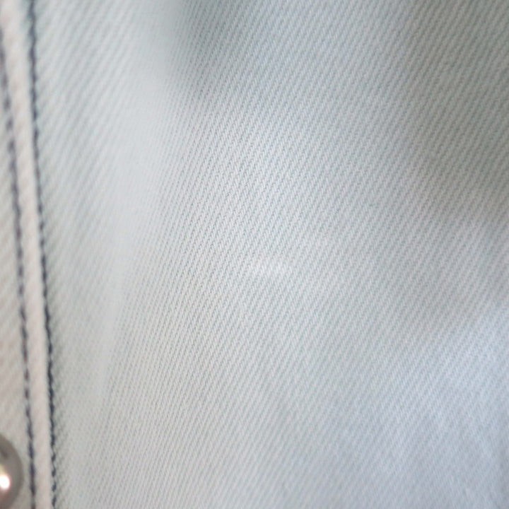 Louis Vuitton Studded Denim Belted Mini Shirt Dress Washed Light Blue Size 38