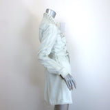 Louis Vuitton Studded Denim Belted Mini Shirt Dress Washed Light Blue Size 38