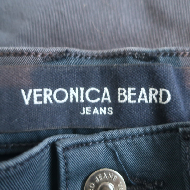 Veronica Beard Crosbie Wide-Leg Patch Pocket Jeans Navy Size 25 NEW
