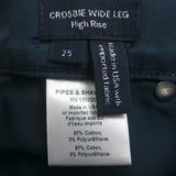 Veronica Beard Crosbie Wide-Leg Patch Pocket Jeans Navy Size 25 NEW