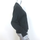 AMI Paris Ami De Coeur Embroidered Cardigan Black Cotton-Wool Size Small