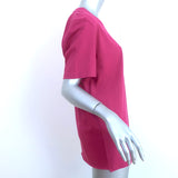 Saint Laurent Logo T-Shirt Magenta Cotton Size Medium Short Sleeve Top NEW