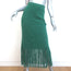 Zimmermann Fringed Knit Midi Skirt Emerald Cashmere-Wool Size 0