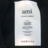 AMI Paris Ami De Coeur Embroidered Cardigan Black Cotton-Wool Size Small