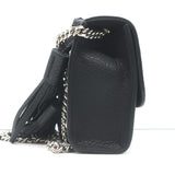 Gucci Miss Bamboo Studded Small Crossbody Black Leather Chain Strap Shoulder Bag