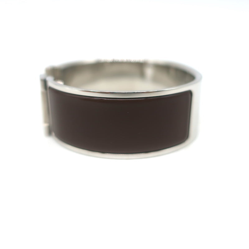 Hermes Clic Clac H PM Bracelet Dark Brown Enamel Palladium Hardware