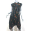 AllSaints Fleur Asymmetric Dress Black Satin-Paneled Georgette Size US 6
