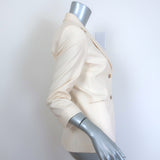 The Row Schoolboy Blazer Ivory Stretch Wool Crepe Size 6 Two-Button Jacket