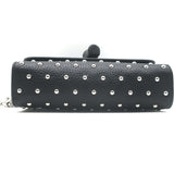 Gucci Miss Bamboo Studded Small Crossbody Black Leather Chain Strap Shoulder Bag