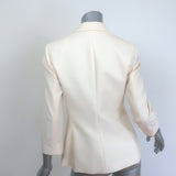 The Row Schoolboy Blazer Ivory Stretch Wool Crepe Size 6 Two-Button Jacket
