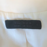 The Row Schoolboy Blazer Ivory Stretch Wool Crepe Size 6 Two-Button Jacket