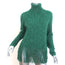 Zimmermann Fringed Turtleneck Sweater Emerald Cashmere-Wool Size 2