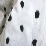 Burberry Carrington Dalmation Print Car Coat Off-White Cotton Size US 2