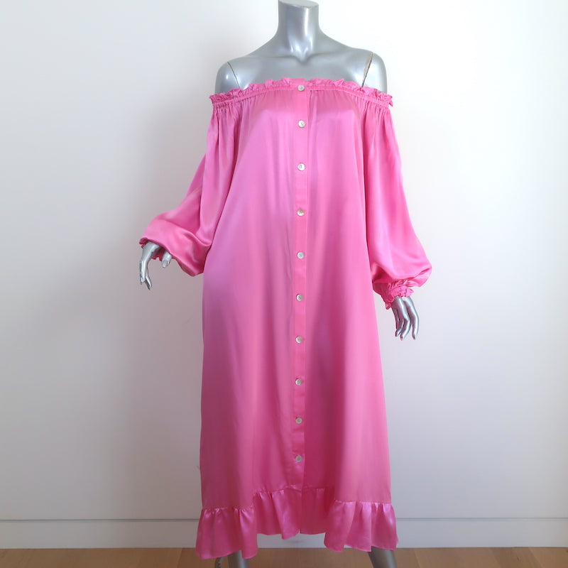 sleeper silk dress Suzi Maxi Dress with Detachable Feathers in Navy Navy / M