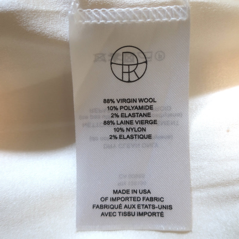 The Row Schoolboy Blazer Ivory Stretch Wool Crepe Size 6 Two-Button Jacket
