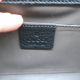 Gucci Miss Bamboo Studded Small Crossbody Black Leather Chain Strap Shoulder Bag