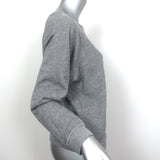 Nili Lotan Classic Crew Neck Sweatshirt Heather Gray Size Medium